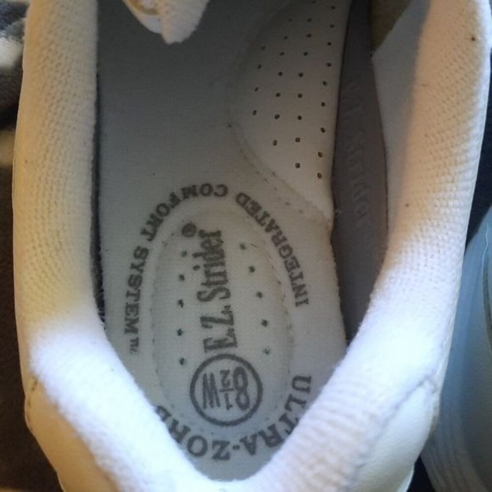 E.Z. Strider Mens White Ultra-Zorb Plus Non Marking Outsole Sneaker Size 8.5 - Picture 10 of 14